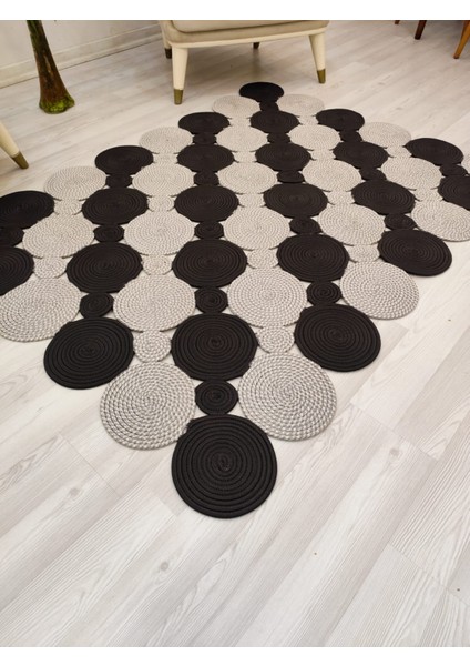 Jüt Hasır Görünümlü Desenli Modern El Örgüsü Dikdörtgen Halı Kilim fiyatları