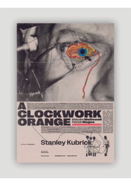 A Clockworkorange - Otomatik Portakal Film Duvar Posteri - Kalın Kağıt - Çerçevesiz
