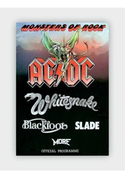 Acd cm onsters Of Rock Vintage Duvar Posteri - Duvar Dekoru - Kalın Kağıt - Çerçevesiz