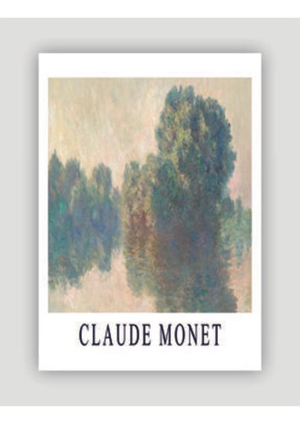 The Seine Atgiverny Claude Monet Duvar Posteri - Kalın Kağıt - Çerçevesiz