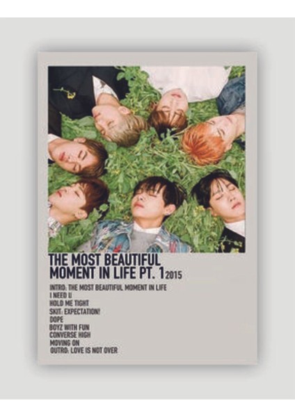 Bts The Mostbeautiful Moment In Life Pt.1 K-Pop Duvar Posteri - Duvar Dekoru - Kalın Kağıt
