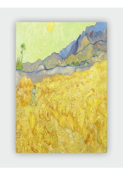 Buğdaytarlasındaki Orakçı Vincent Van Gogh Duvar Posteri - Kalın Kağıt - Çerçevesiz
