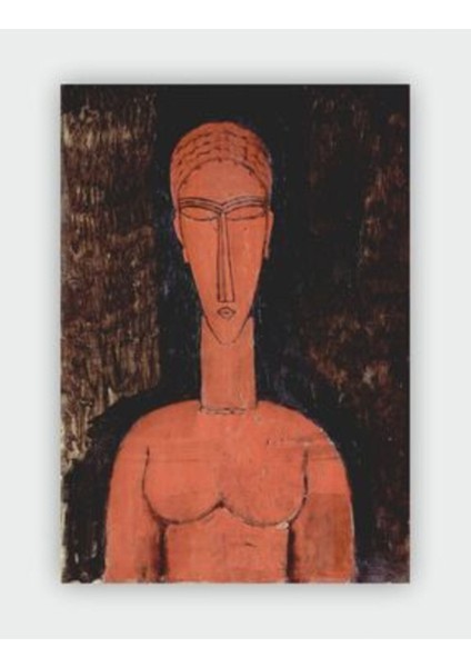 Afiş Amedeomodigliani A Red Bust Expressionism Art Duvar Posteri - Kalın Kağıt - Çerçevesiz