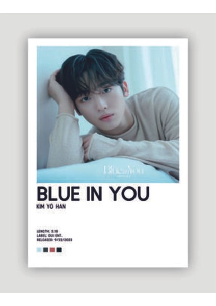 Kım Yo Hanblue In You K-Pop Duvar Posteri - Duvar Dekoru - Kalın Kağıt - Çerçevesiz