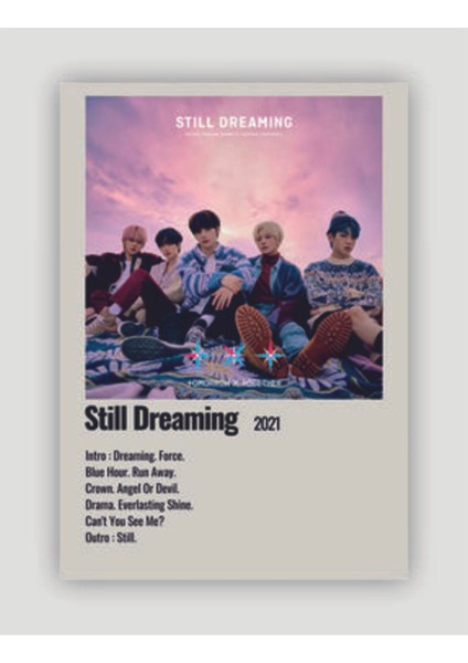 Txt Stilldreaming K-Pop Duvar Posteri - Duvar Dekoru - Kalın Kağıt - Çerçevesiz