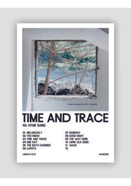 Ha Hyun Sangtime And Trace K-Pop Duvar Posteri - Duvar Dekoru - Kalın Kağıt - Çerçevesiz