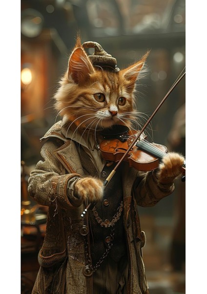 Kedi Poster - Yüksek Çözünürlük Hd Duvar Posteri Cat Poster Çerçevesiz