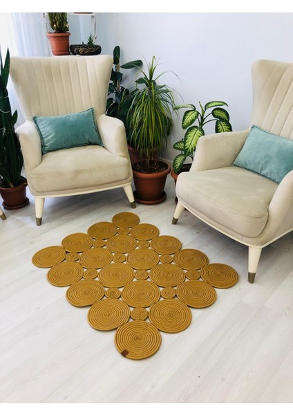 Jüt Hasır Görünümlü Desenli Modern El Örgüsü Dikdörtgen Halı Kilim modelleri