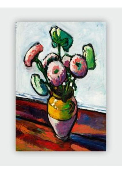 Afiş Henry Lymansayen Zinnias Expressionism Art Duvar Posteri - Kalın Kağıt - Çerçevesiz