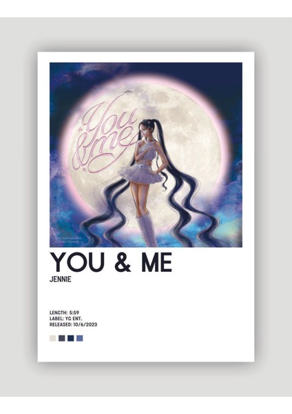 Jennıe You & Me K-Pop Duvar Posteri - Duvar Dekoru - Kalın Kağıt - Çerçevesiz