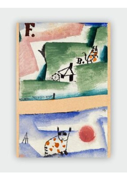 Paul Kleetomcats Çim Expressionism Art Duvar Posteri - Kalın Kağıt - Çerçevesiz