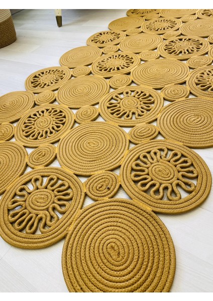 Jüt Hasır Görünümlü Desenli Modern El Örgüsü Dikdörtgen Halı Kilim fiyatları