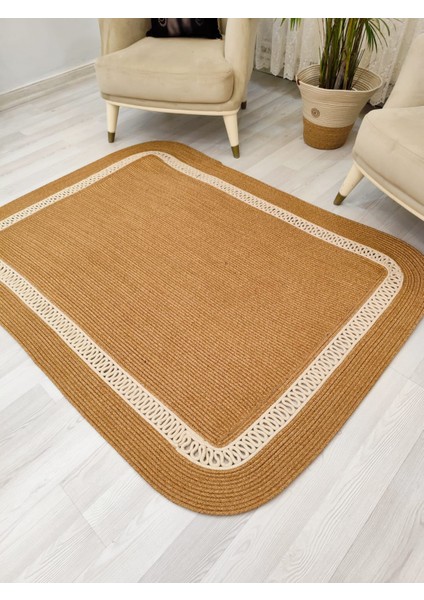 Jüt Hasır Görünümlü Desenli Modern El Örgüsü Dikdörtgen Halı Kilim fiyatları