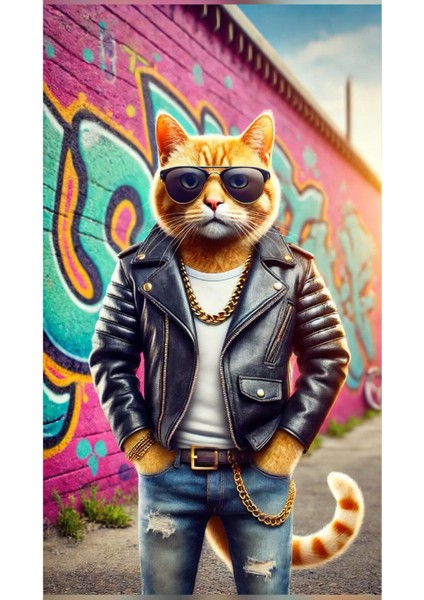 Kedi Poster - Yüksek Çözünürlük Hd Duvar Posteri Cat Poster Çerçevesiz