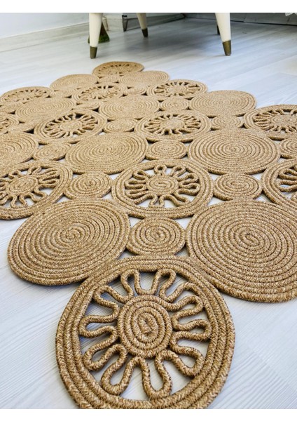 Hasır Jüt Halı El Örgüsü Halı Kilim Yıkanabilir Çift Taraflı fiyatları