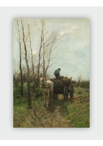 Afiş Anton Mauve,gathering Wood - 1888 Vintage Art Duvar Posteri - Kalın Kağıt - Çerçevesiz