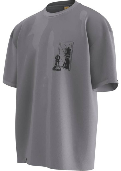 Piyon Şah Baskılı Unisex Oversize Tişört fiyatları