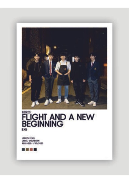 Bxb Flightand A New Beginning K-Pop Duvar Posteri - Duvar Dekoru - Kalın Kağıt - Çerçevesiz