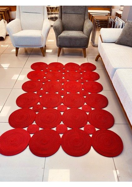 Jüt Hasır Görünümlü Desenli Modern El Örgüsü Dikdörtgen Halı Kilim fırsatları