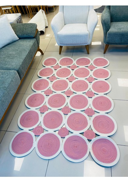 Jüt Hasır Görünümlü Desenli Modern El Örgüsü Dikdörtgen Halı Kilim fırsatları