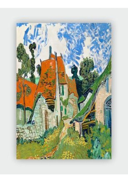 Auvers-Sur-Oise´da Sokak Vincent Van Gogh Duvar Posteri - Kalın Kağıt - Çerçevesiz