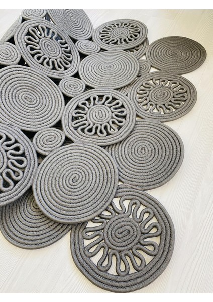 Jüt Hasır Görünümlü Desenli Modern El Örgüsü Dikdörtgen Halı Kilim modelleri