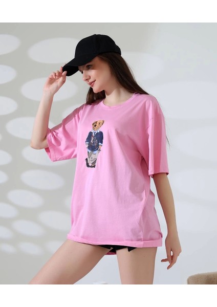 Ayıcıklı Oversize Tişört