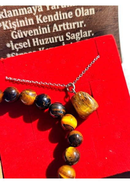 Özel Kutusunda Doğal Kaplan Gözü Taşı Kolye ve Bileklik Seti fiyatları