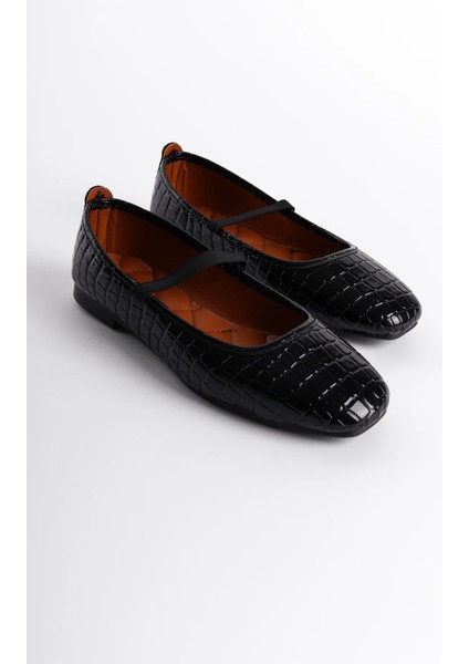 Rise Kroko Rugan Babet Siyah