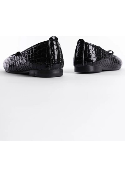 Rise Kroko Rugan Babet Siyah modelleri