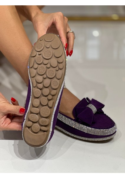 Mustang Süet Babet Mor modelleri