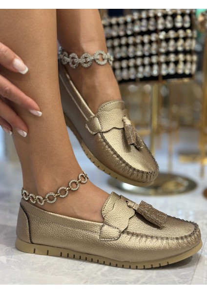 Zila Kristal Taşlı Babet Gold modelleri