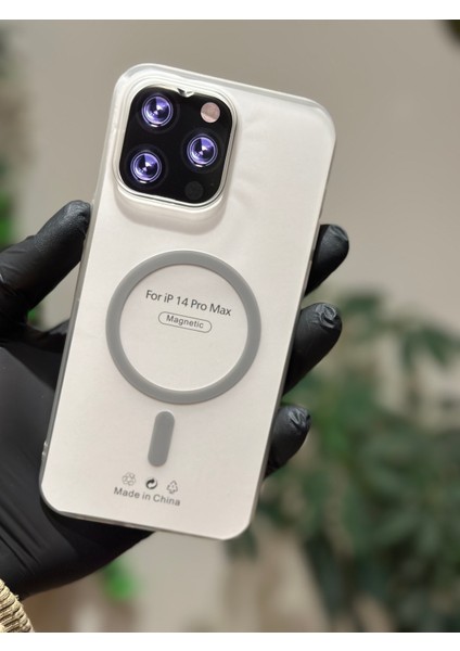 Iphone 14 Pro Max Kılıf Magsafe Elite Premium Mat Sararmaz
