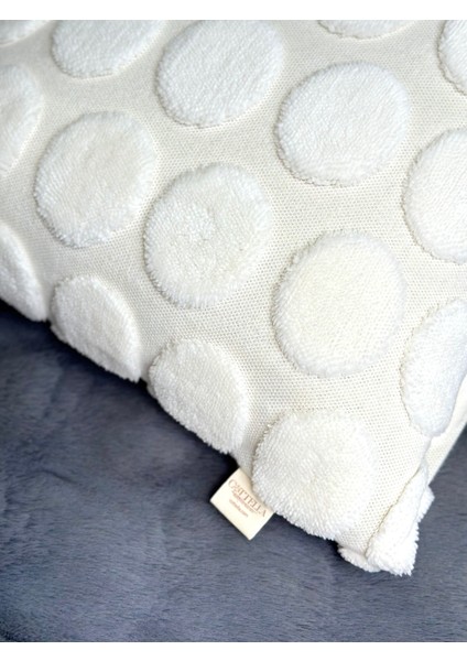 2'li Set Bohem Özel Tasarım Punch Panç Desen Ekru Dekoratif Kırlent Kılıfı Point 45 x 45 cm