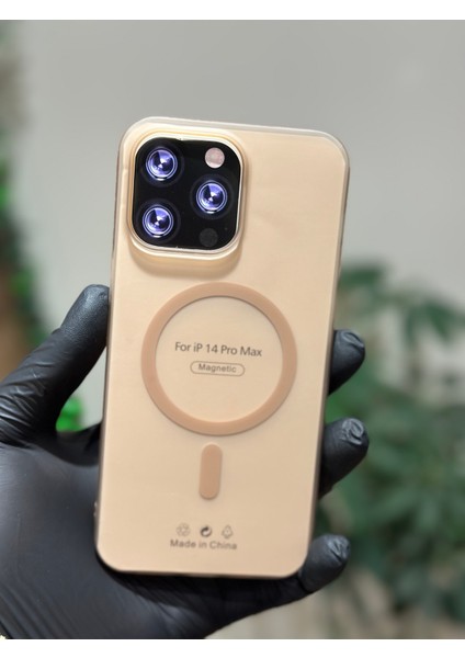Iphone 14 Pro Max Kılıf Magsafe Elite Premium Mat Sararmaz