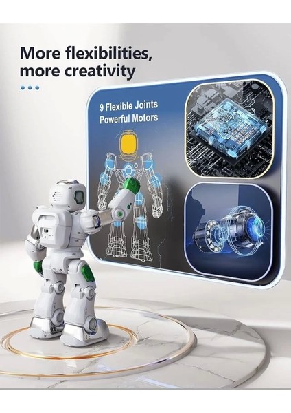 Uzaktan Kumandalı Robot Carle Robotlar 4+ Yaş Green