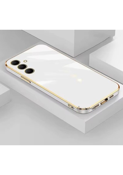 Samsung Galaxy A16 Kılıf Kamera Korumalı Parlak Gold Altın Işleme Kenarlı Yumuşak Silikon Kapak