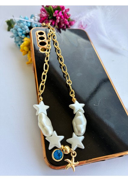 Inci Boncuklu Yıldızlı ve Mavi Boncuklu Telefon ve Çanta ı indirimleri