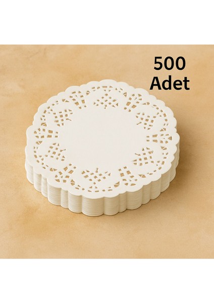 Kağıt Dantel Bardak Altlığı 12 cm / Kahve Fincanı Altlığı Çok Amaçlı Sunum Kağıdı