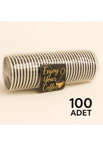 7 Oz Karton Bardak -Sıcak ve Soğuk Kullanıma Uygun, DAYANIKLI-100 Adet- 200 ml