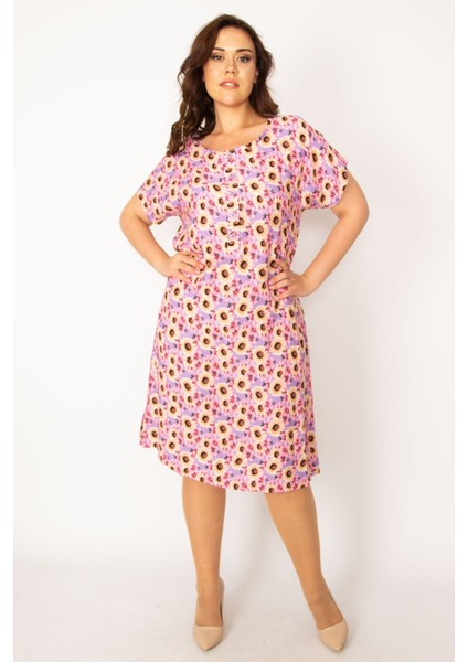 Kadın Bebe Mavisi Dokuma Viskon Kumaş Ön Pat Düğmeli Beli Kuşaklı Elbise 65N33614 indirimleri