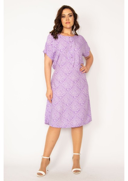 Kadın Bebe Mavisi Dokuma Viskon Kumaş Ön Pat Düğmeli Beli Kuşaklı Elbise 65N33614 fiyatları