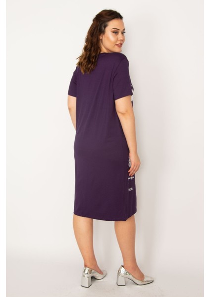 Kadın Kırmızı Ön Baskılı Viskon Elbise 65N33248 fırsatları