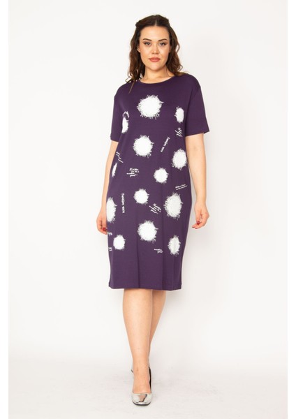 Kadın Kırmızı Ön Baskılı Viskon Elbise 65N33248 indirimleri