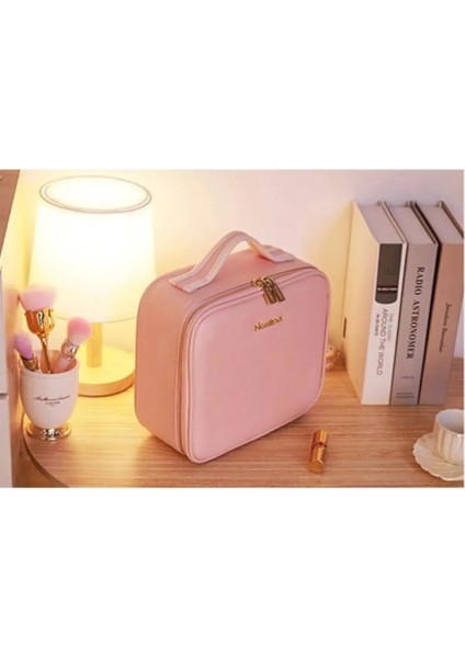Makeup Organizer Çantası, Taşınabilir, Abs Bölmeli Pembe Renk fiyatları