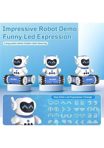 Şarj Edilebilir Robot Oyuncak Blue White Pro