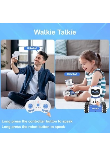 Şarj Edilebilir Robot Oyuncak Blue White Pro