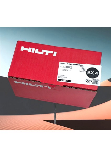 Bx4 Uyumlu X-C 20 B4 Mx Bulk Beton Çivileri (Şeritli) 20 mm (1000 Adet)