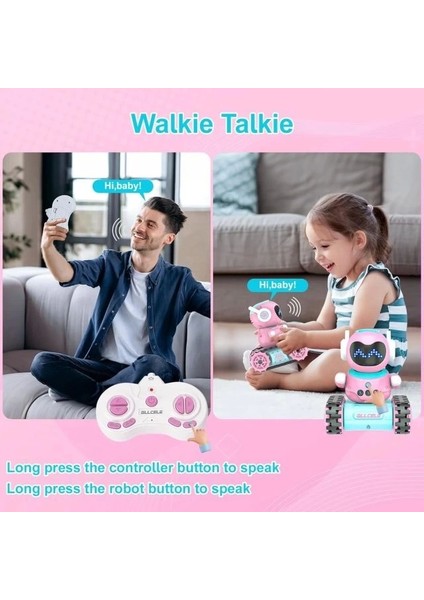 Şarj Edilebilir Robot Oyuncak Blue Pink Pro