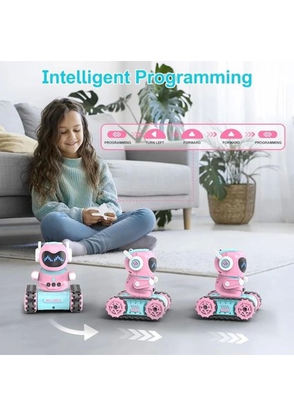 Şarj Edilebilir Robot Oyuncak Blue Pink Pro